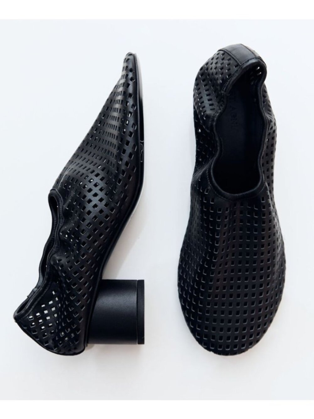 ST. AGNI The Perforated Ballet Heel Shoes Leather Size 40